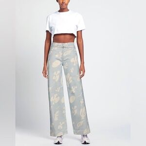 FRAME NWT
Abstract Printed Wide-Leg
Cropped Baggy Pants size 28